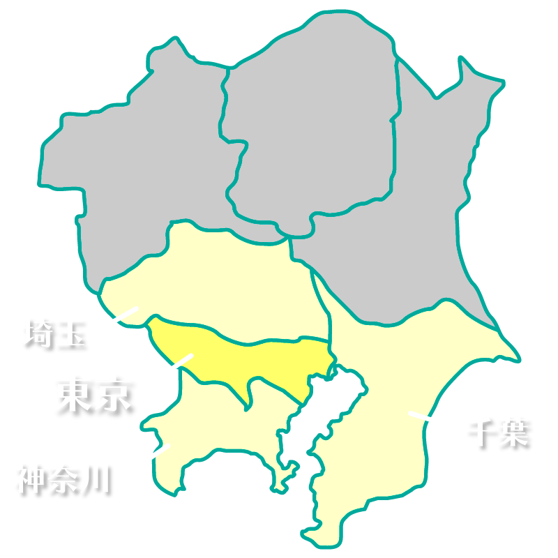 配送エリアの地図